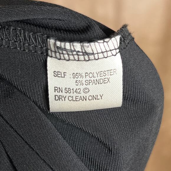 Vintage Y2K London Times Beaded Sequin Twist Top Sheath Dress Black Whimsigoth - Picture 5 of 8